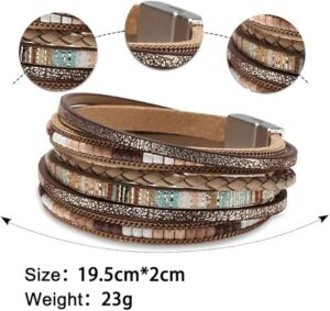 Fesciory Leather Wrap Bracelets - Image 3
