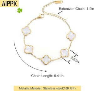 Plated Clover Lucky Bracelet - Image 4