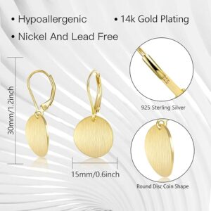 14K Gold Dangle Earrings for Women - Image 2