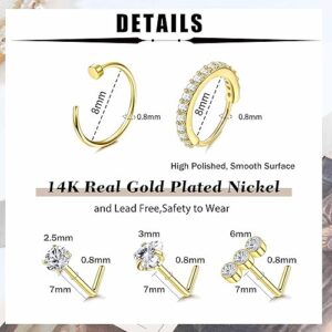 14K Gold Filled Nose Ring - Image 3