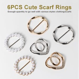 6PCS Cute Scarf Ring and Slides - Image 4